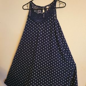 Lacy Colar Polka Dot moo-moo Dress
